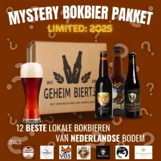 Bokbier pakket van GeheimBiertje met 12 unieke bokbieren uit Nederland