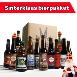 Sinterklaas bierpakket met 6 speciaalbieren van Nederlandse brouwerijen – origineel cadeau voor Sinterklaasavond.